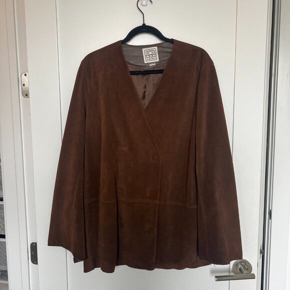Toteme Brown suede double breasted jacket - Picture 2 of 7